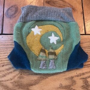Kids Cashmere Diaper Cover with Moon and Stars Design